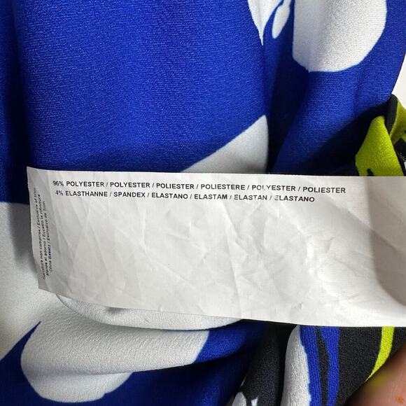 Joseph Ribkoff Butterfly Sheath Midi Dress Women's Blue Size 6 - Picture 5 of 6